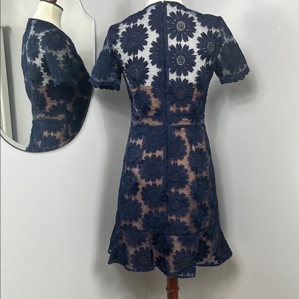Michael Kors Navy Floral Mini Dress - Picture 5 of 12